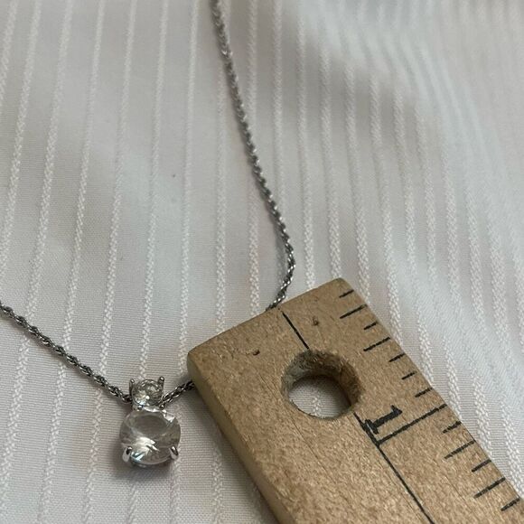 Swarovski Crystal Swan Signed Pendant Sparkling Clear Necklace - Picture 3 of 6